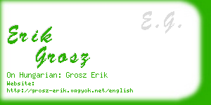 erik grosz business card